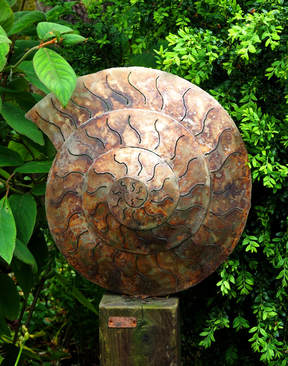 Picture of Stainless Steel Ammonite sculpture