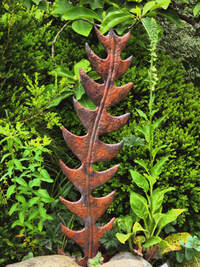 Picture of copper leaf sculpture
