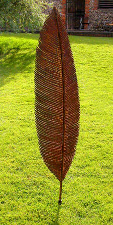 Picture of Oxidised Mild Steel Feather sculpture